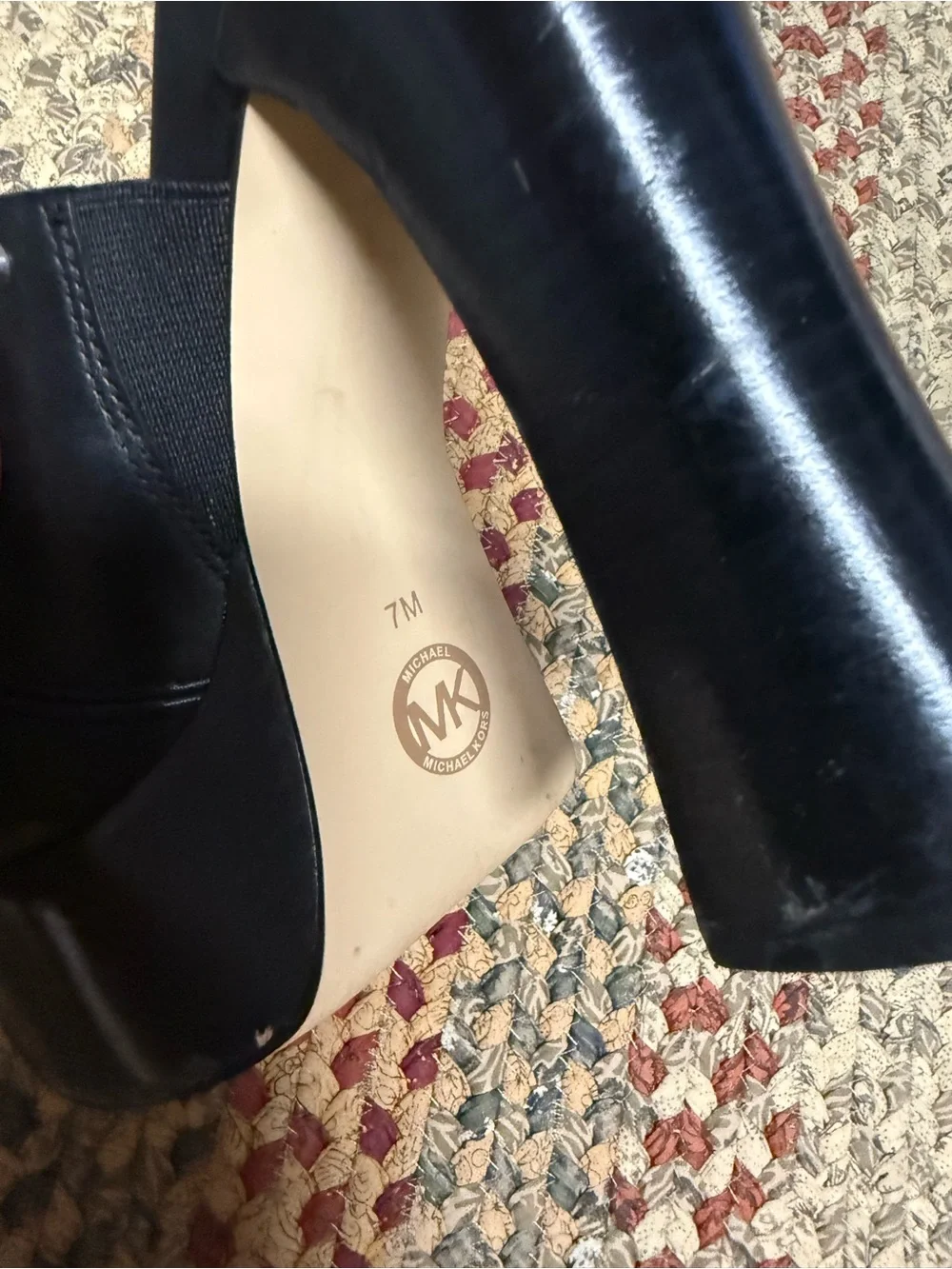 Michael Kors Black Studded Platform Mule Heels - Women